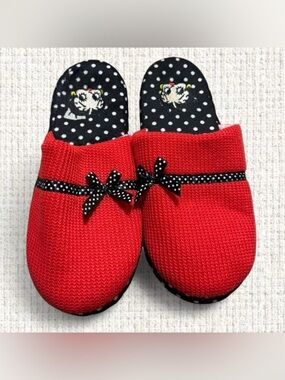 Betty Boop Red and Black Slippers